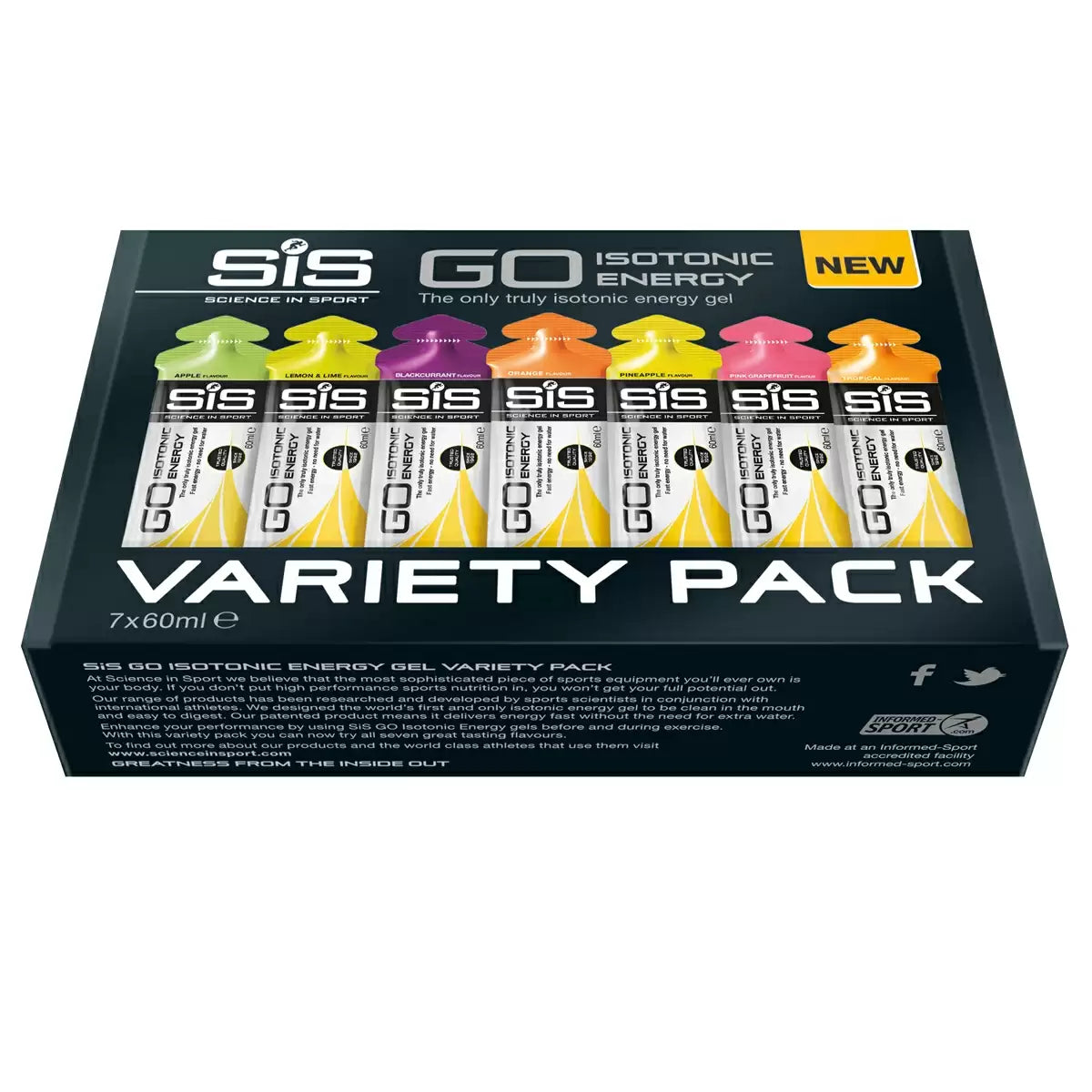 SIS Go Isotonic Mixed Energiageeli 7x60ml