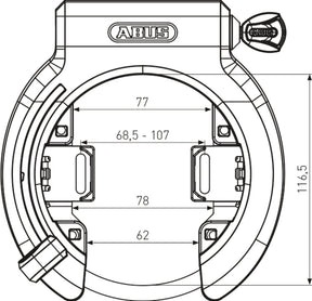 Abus 6950 AM NR XPlus One Size Runkolukko