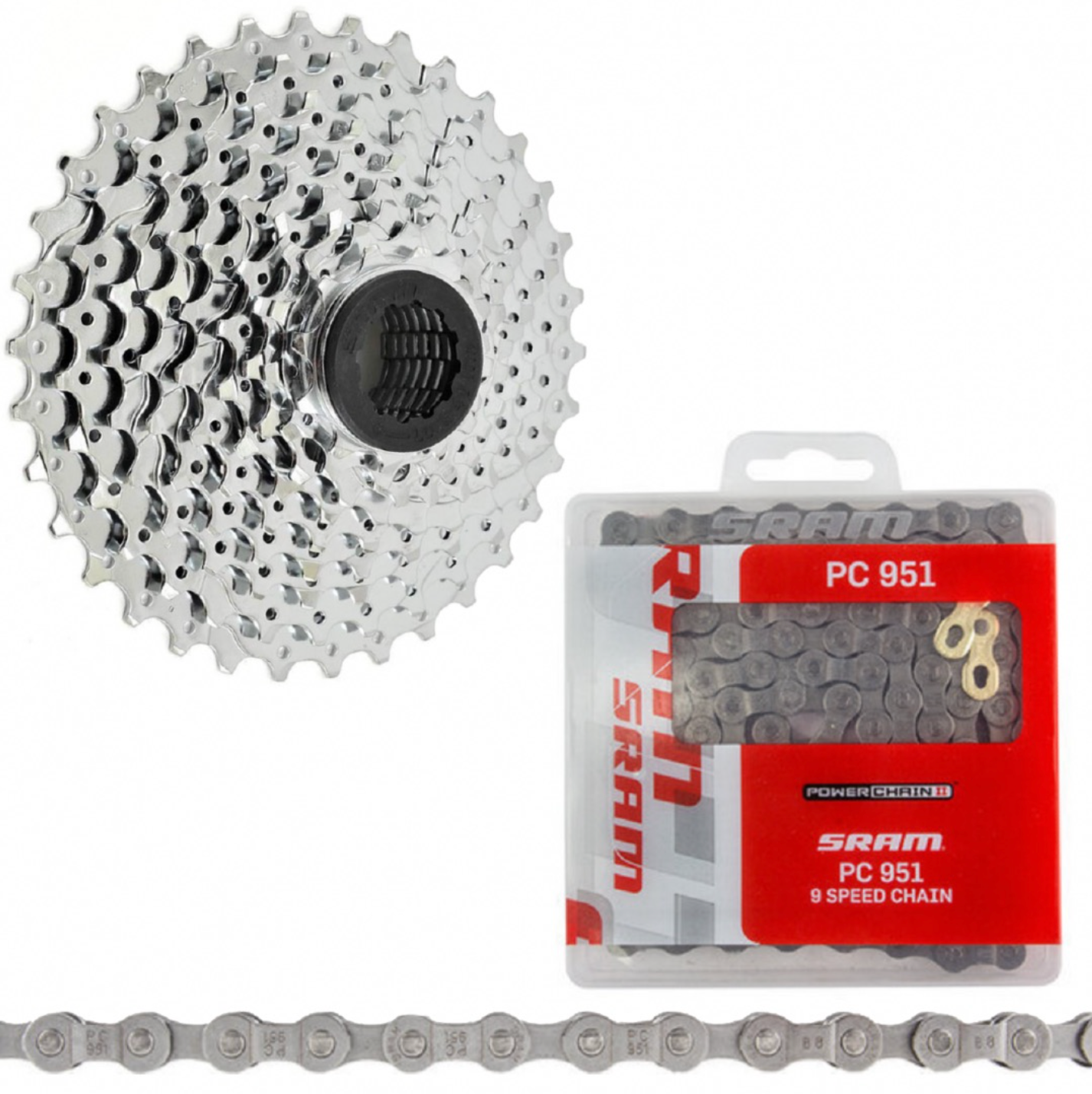 SRAM PC-951 Chaîne 9 Vitesses Power Chain II – 114 Maillons – Fiabilité Légendaire