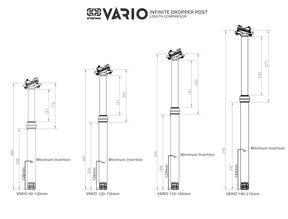 E13 Vario Infinite Dropper 120-150mm Hissitolppa